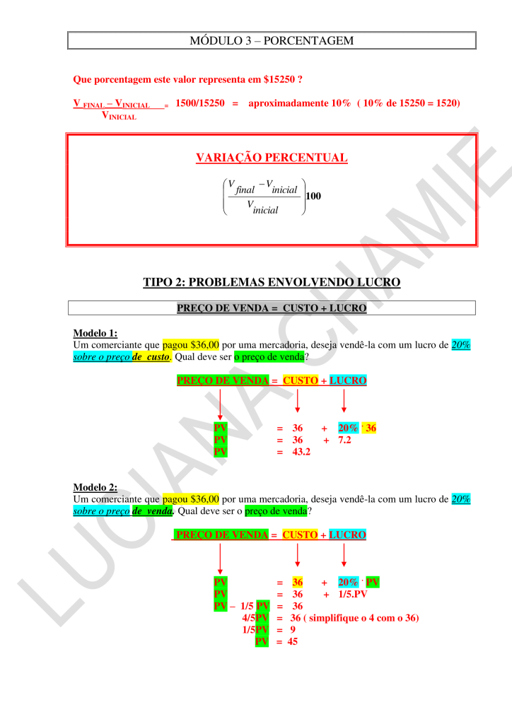 MODULO 3 - PORCENTAGEM - WEB2016-03